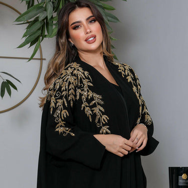 عبايه فري سايز كريب اسود مع شك مبطنه من الداخل